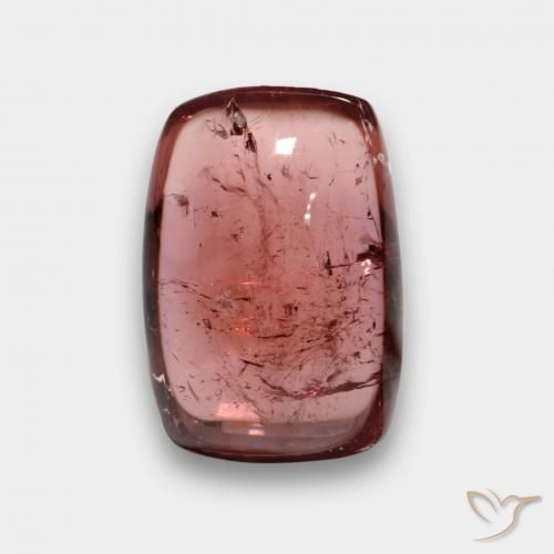 5.81ct Natural Rojo medio Turmalina, Forma Cojín, Transparente
