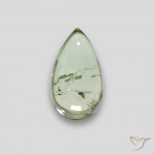 1.52ct Natural Verde claro Turmalina, En forma de pera, Transparente