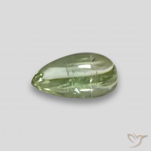 Turmalina Verde claro natural de 1.52 ct, En forma de pera, Transparente
