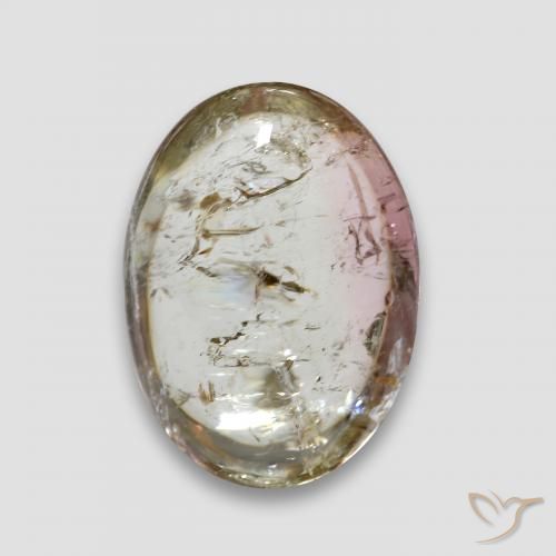 7.68ct Natural Amarillo claro turmalina, Ovalada, Transparente
