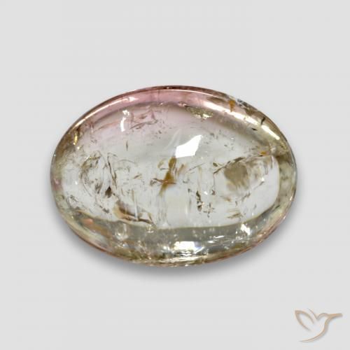 Turmalina Amarillo claro natural de 7.68 ct, Ovalada, Transparente