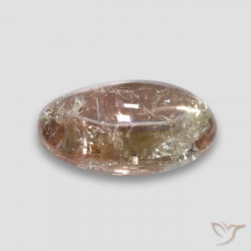 Turmalina Amarillo claro natural de 7.68 ct, Ovalada, Transparente