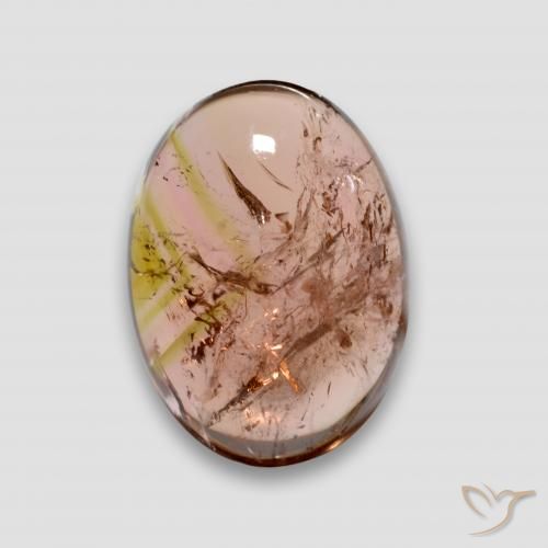 6.57ct Natural Rosado claro turmalina, Ovalada, Transparente