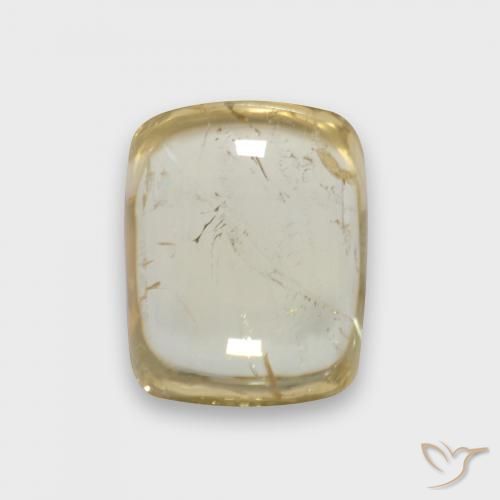 2.52ct Natural Amarillo pálido Turmalina, Forma Cojín, Transparente