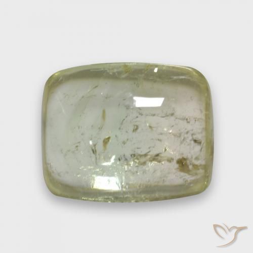 Turmalina Amarillo crema pálido natural de 3.60 ct, Forma Cojín, Transparente