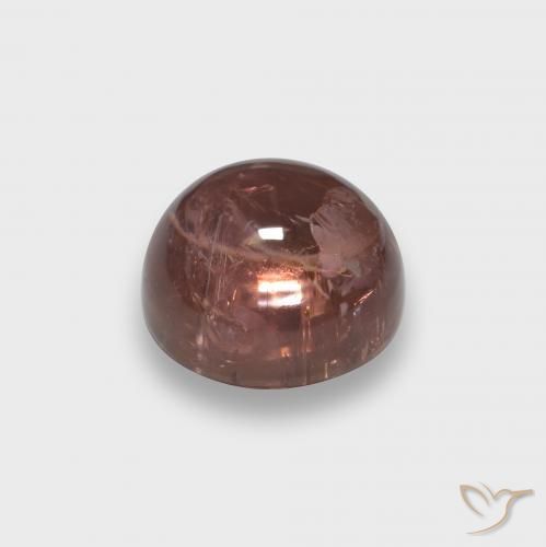Turmalina Rosado rojizo natural de 1.89 ct, Redondo, Transparente
