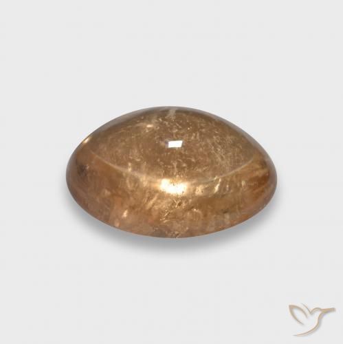 Turmalina Naranja cantaloupe natural de 3.73 ct, Ovalada, Transparente