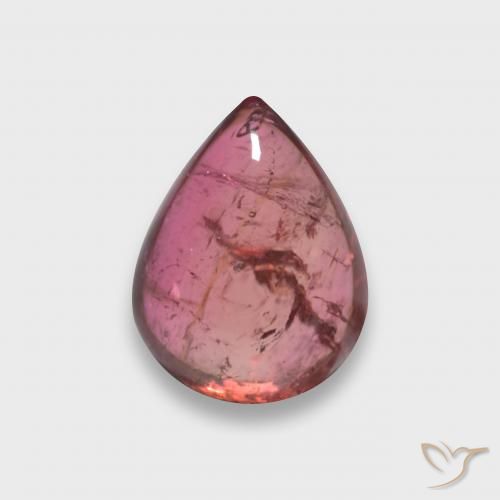 2.61ct Natural Carmesí intenso Turmalina, En forma de pera, Transparente