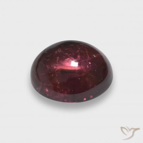 Turmalina Rojo oscuro natural de 2.24 ct, Redondo, Transparente