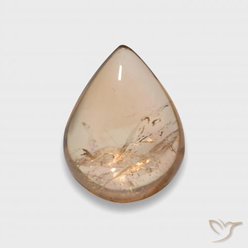 3.15ct Natural Naranja claro Turmalina, En forma de pera, Transparente