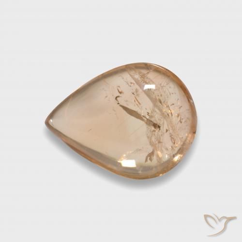 Turmalina Naranja claro natural de 3.15 ct, En forma de pera, Transparente