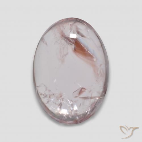 Turmalina Rosado claro natural de 13.66 ct, Ovalada, Transparente