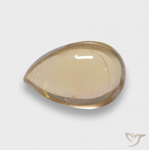 Turmalina Dorado claro natural de 2.42 ct, En forma de pera, Transparente
