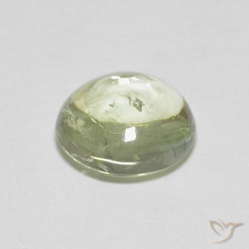 Turmalina Verde amarillo natural de 1.34 ct, Redondo, Transparente