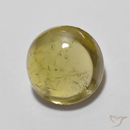 Turmalina Oro natural de 1.83 ct, Redondo, Transparente