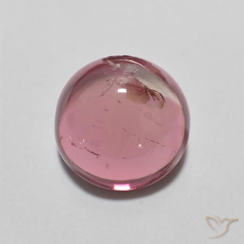 Turmalina Rosa oscuro natural de 1.45 ct, Redondo, Transparente