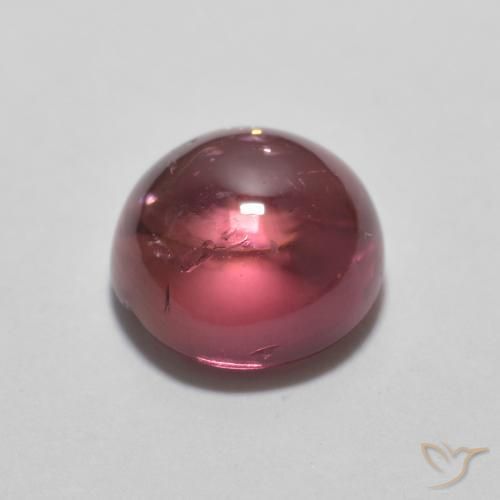 Turmalina Rosa oscuro natural de 1.45 ct, Redondo, Transparente