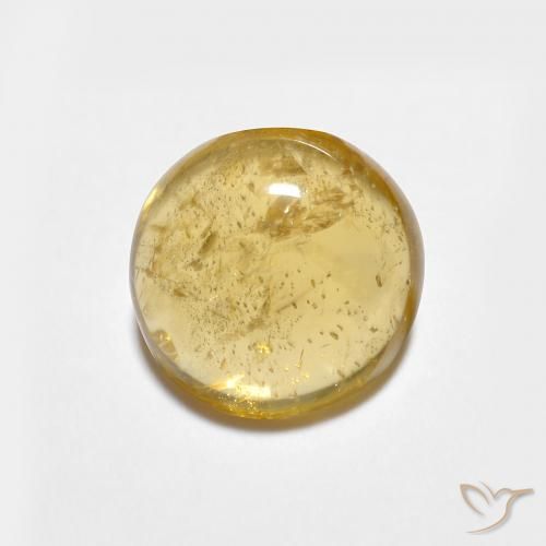 1.44ct Natural Dorado medio Turmalina, Redondo, Transparente