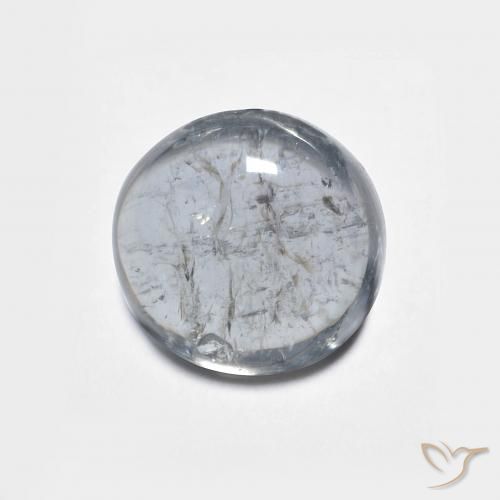 1.88ct Natural Gris oscuro Turmalina, Redondo, Transparente, Photo A