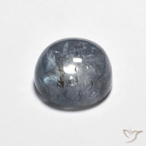 Turmalina Gris oscuro natural de 1.88 ct, Redondo, Transparente