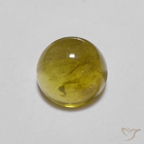 0.90ct Natural Dorado terroso Turmalina, Redondo, Transparente