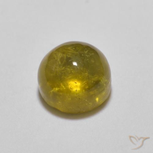 Turmalina Dorado terroso natural de 0.90 ct, Redondo, Transparente