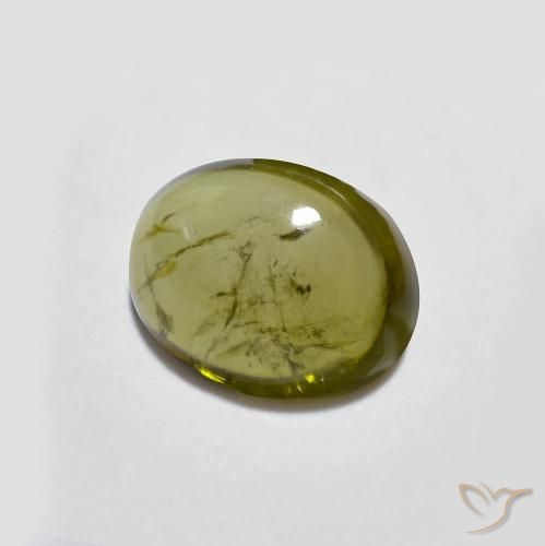 Turmalina Verde oscuro natural de 1.26 ct, Ovalada, Transparente