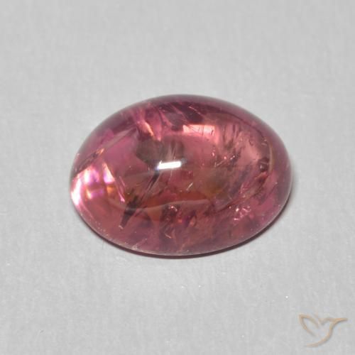 Turmalina Rojo frambuesa natural de 1.58 ct, Ovalada, Transparente