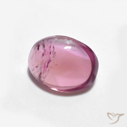 Turmalina Púrpura medio natural de 1.31 ct, Ovalada, Transparente