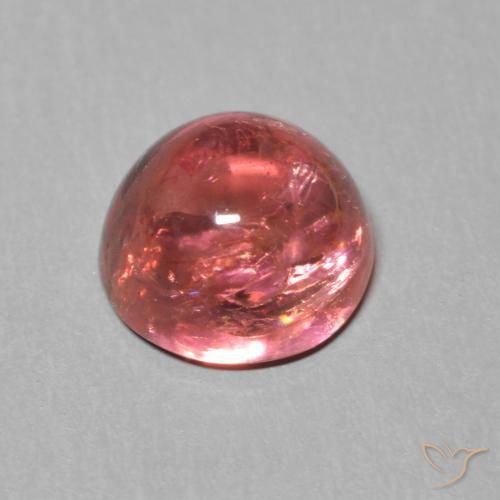 Turmalina Púrpura rojizo natural de 1.35 ct, Redondo, Transparente