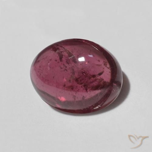 Turmalina Rojo frambuesa natural de 2.77 ct, Ovalada, Transparente