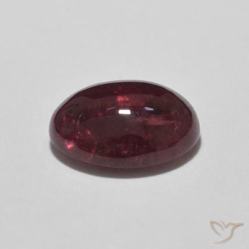 Turmalina Rojo frambuesa natural de 2.77 ct, Ovalada, Transparente