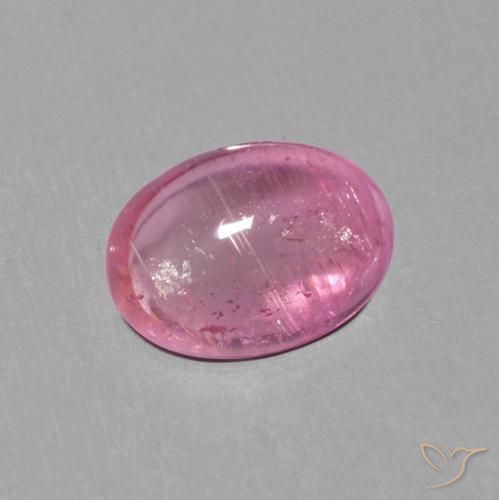 Turmalina Rosado medio natural de 1.51 ct, Ovalada, Transparente