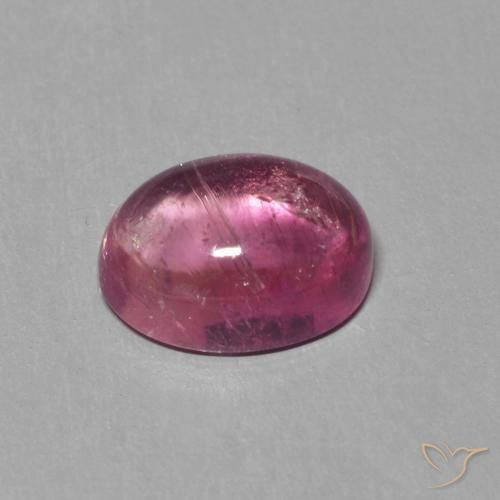 Turmalina Rosado medio natural de 1.51 ct, Ovalada, Transparente