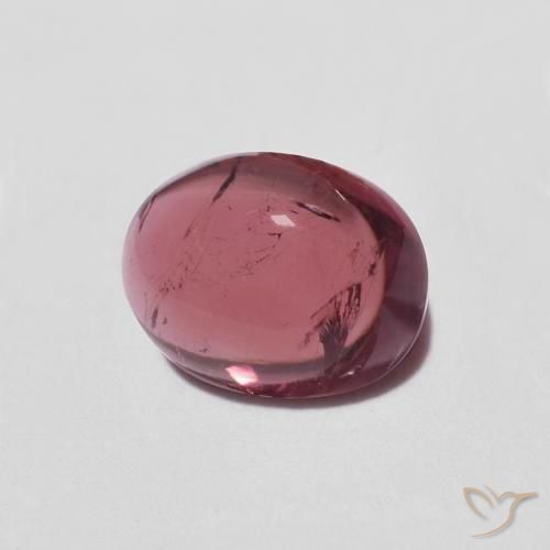 Turmalina Púrpura baya natural de 1.25 ct, Ovalada, Transparente