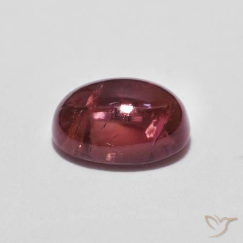 Turmalina Púrpura baya natural de 1.25 ct, Ovalada, Transparente