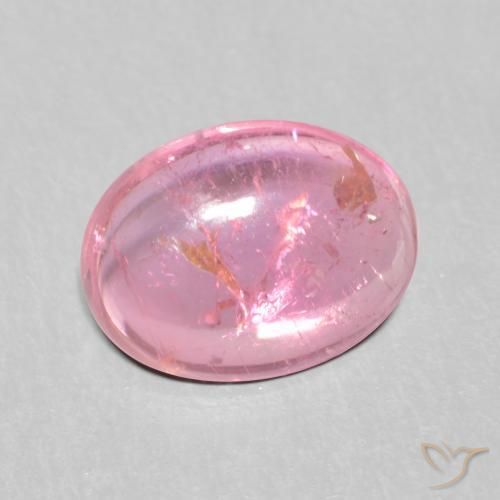 Turmalina Rosado intenso natural de 1.31 ct, Ovalada, Transparente