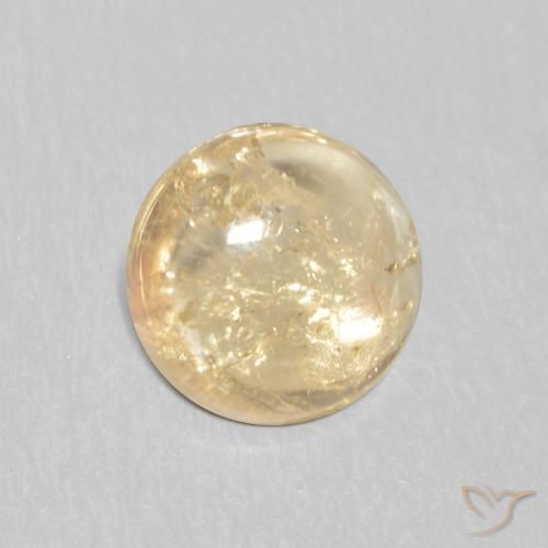 Turmalina Crema natural de 1.04 ct, Redondo, Transparente