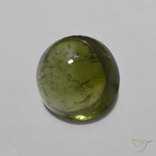 Turmalina Verde bosque natural de 1.53 ct, Redondo, Transparente