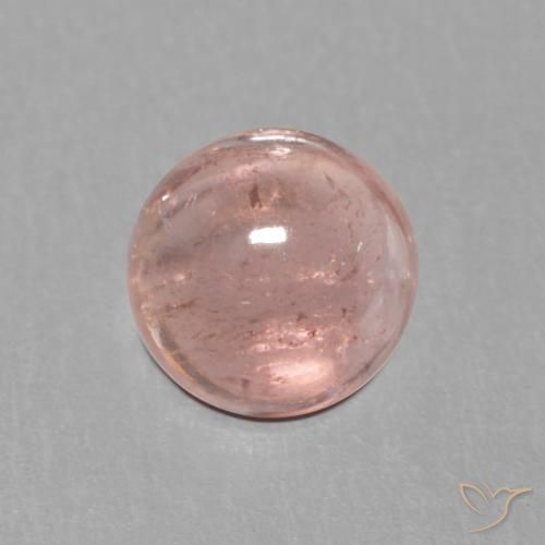 Turmalina Rosado claro natural de 1.02 ct, Redondo, Transparente