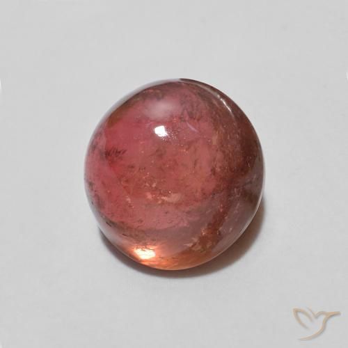 Turmalina Rojo ponche de frutas natural de 1.17 ct, Redondo, Transparente