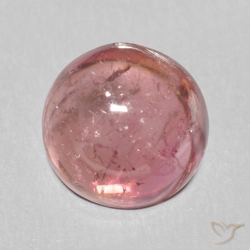 Turmalina Rosado claro natural de 1.57 ct, Redondo, Transparente