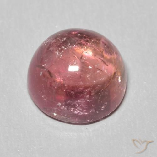 Turmalina Rosado claro natural de 1.57 ct, Redondo, Transparente