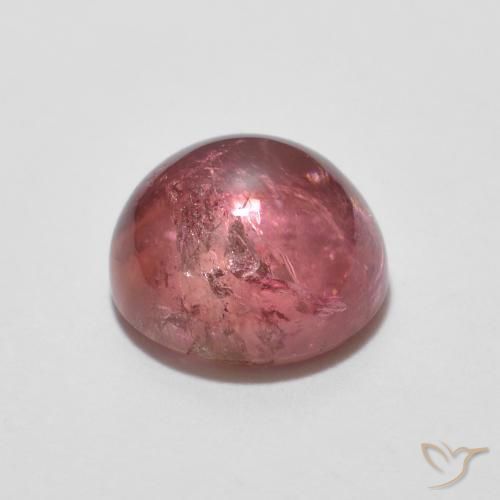 Turmalina Rosado medio natural de 1.18 ct, Redondo, Transparente