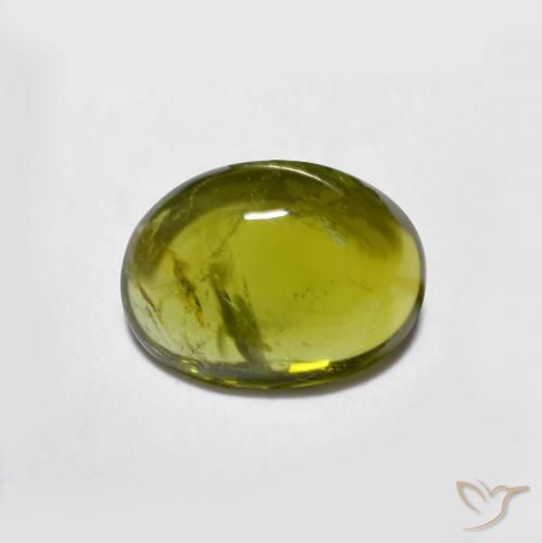 1.12ct Natural Verde oscuro turmalina, Ovalada, Transparente