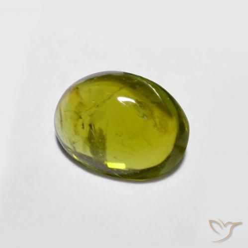 Turmalina Verde oscuro natural de 1.12 ct, Ovalada, Transparente