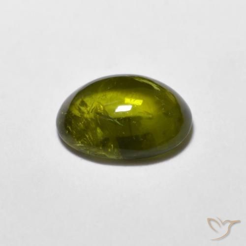 Turmalina Verde oscuro natural de 1.12 ct, Ovalada, Transparente