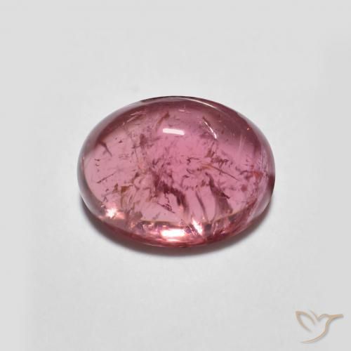 1.63ct Natural Rosado medio turmalina, Ovalada, Transparente