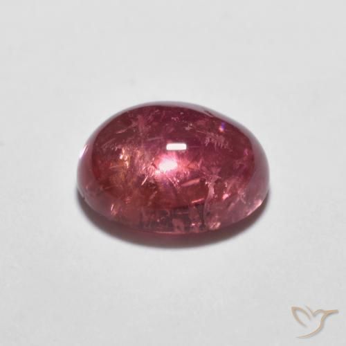 Turmalina Rosado medio natural de 1.63 ct, Ovalada, Transparente