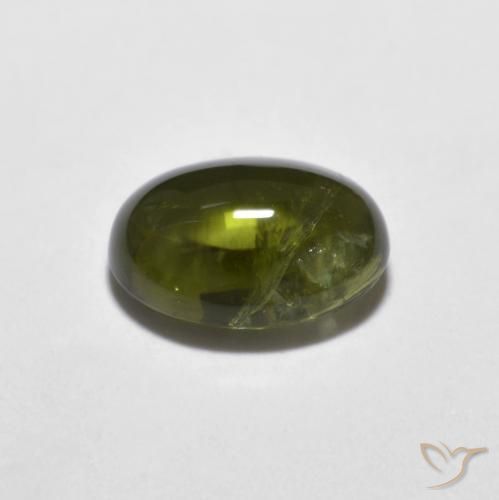 Turmalina Verde oscuro natural de 1.31 ct, Ovalada, Transparente